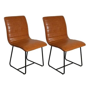 Imagem de Conjunto 2 Cadeiras Sala De Jantar Cristal Caramelo