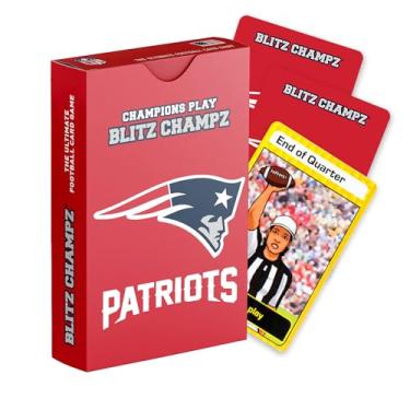 Imagem de Blitz Champz | Football Card Game (Ages 7+) | Fun Family Game | Party Game | Gifts for Football Fans | Card Game for Kids | Card Game for Adults (New England Patriots)