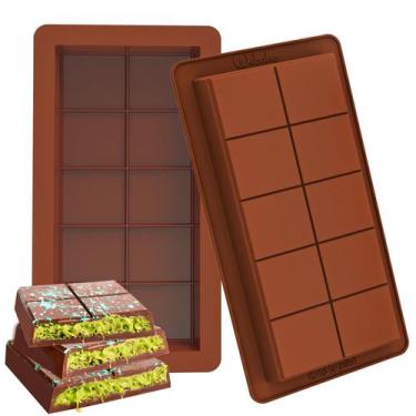Imagem de Molde de barra de chocolate WeBake Deep Chocolate, pacote com 2 unidad