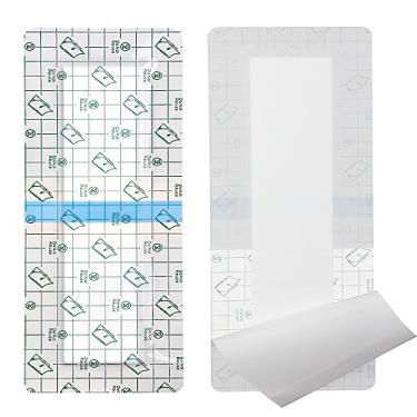 Imagem de Bandagem cirúrgica de substituição de joelho à prova d'água | Protetor de chuveiro de 10 x 15 cm, almofada de curativo com borda de ilha, gaze | Recuperação de cirurgia de quadril com borda adesiva