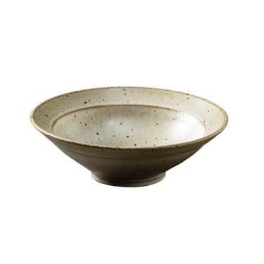 Imagem de URGDWEKJY Tigela de salada retrô para macarrão tigela grande de cerâmica tigela de sopa para casa tigela de ramen tigela de salada tigela de frutas