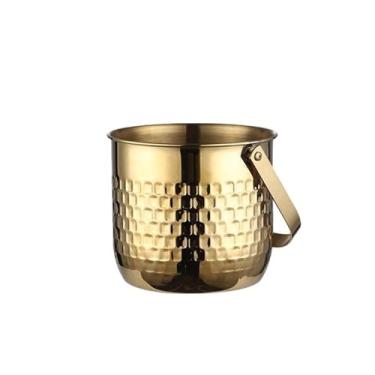 Imagem de Baldes de gelo de aço inoxidável balde de gelo champanhe para festas, coquetéis, freezers e vinho (ouro)