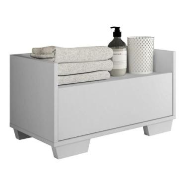 Imagem de Gabinete Armário Banheiro 80Cm Multimóveis V5001 Branco - MULTIMOVEIS