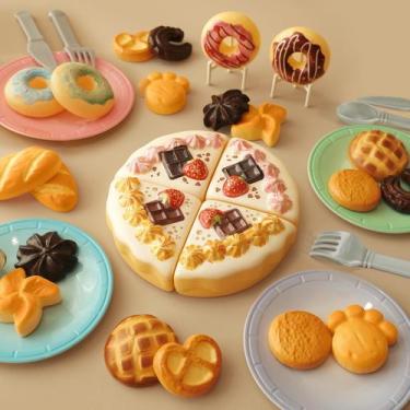 Imagem de Conjunto de comida de brinquedo GILOBABY Pretend Play com bolos de sob