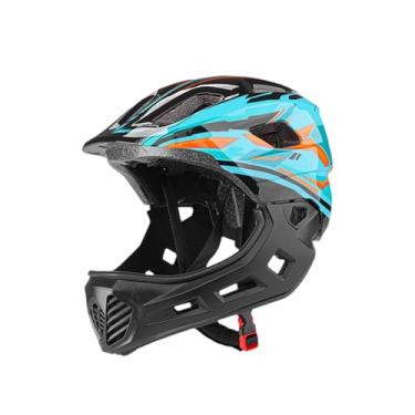 Imagem de RNXRZANK Capacete Infantil para Bicicleta, Ideal para Crianças Praticarem Skate, Azul E Laranja