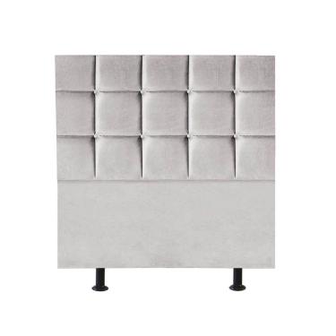 Imagem de Cabeceira Estofada Cama Box Solteiro 90cm Espanha Suede Cinza Claro- Mabe Magazine