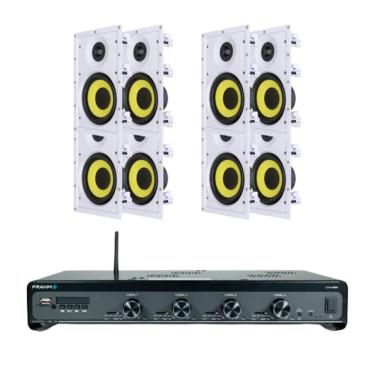 Imagem de Kit Amplificador Slim 4500 G5 Frahm + 8 Arandelas Ci6R PLUS