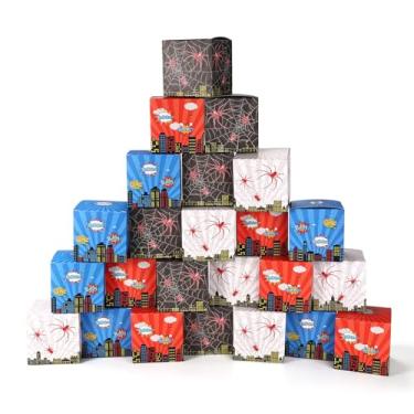 Imagem de 24 Unidades Caixa de Presente em Formato de Aranha, 9x9x9cm 4 Modelos Caixa Embrulho Presente com Personagens Desenho Animado Embalagem para Festa Temática Desenho Animado para Doces