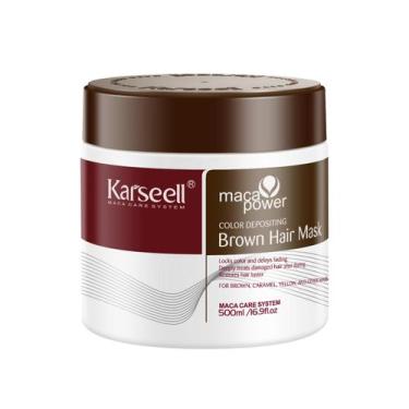 Imagem de Mascarilla Capilar Karseell con Deposición de Color Marrón 500 ml