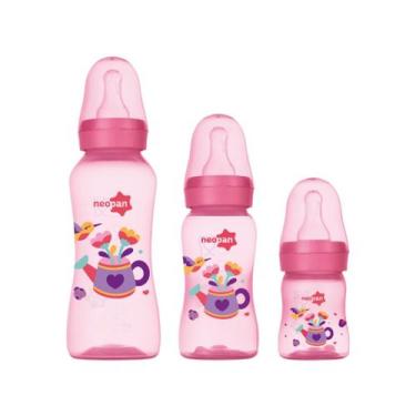 Imagem de Conjunto de 3 Mamadeira Criativa 70/140/250ml Neopan 3312 Rosa