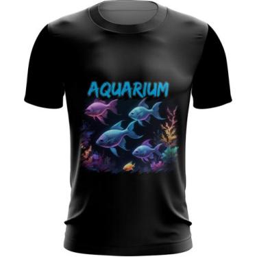 Imagem de Camiseta Dryfit Peixes no Aquário Translúcido Fish 2 - Kasubeck Store®