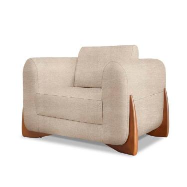 Imagem de Poltrona Decorativa Nuvina Boucle para Sala Confortável Bege Loja Sheep
