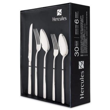 Imagem de Faqueiro 30 Pçs Aço Inox Estojo De Papelão Hercules Mykonos