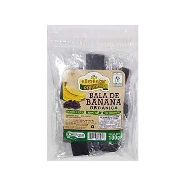 Imagem de Bala de Banana Orgânica 100% da fruta Sem Glúten Zero Açúcar 100g