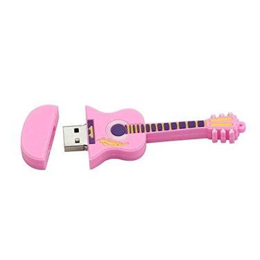 Imagem de 32 GB Guitarra Rosa Modelo U Stick Pen Drive USB 2.0 Stick PenDrive Memória Flash Drive U Disco Flash Drive Disco Polegar U Disco