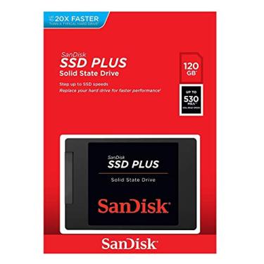 Imagem de SSD Sandisk Plus, 120GB, SATA, Leitura 530MB/s, Gravação 310MB/s, SDSSDA-120G-G27
