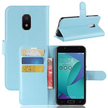 Imagem de Capa ASUS Zenfone V Live V500KL, capa carteira flip de couro PU premium com compartimento para cartão, suporte e fecho magnético [capa interior à prova de choque de TPU] Compatível com ASUS V Live