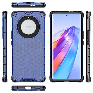 Imagem de Pzwoxukhov Capa para Honor X9a / Magic 5 Lite, Capa para Honor X40 Honeycomb Anti-Drop Shock Absorbing Case Azul