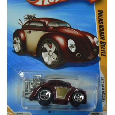 Imagem de HOT WHEELS 2010 NEW MODELS 04 OF 44 BURGUNDY W/ GOLD VOLKSWAGEN BEETLE