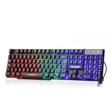 Imagem de Teclado Gamer com Iluminação LED RGB - Silencioso e Resistente ABNT II com Teclas Multimídia