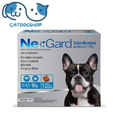 Imagem de Antipulgas e Carrapatos NexGard p/ Cães de 4,1 a 10kg - 3UN Tabletes M