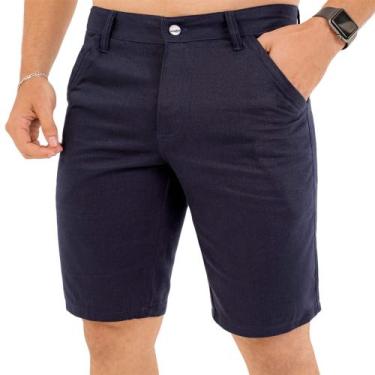 Imagem de Bermuda Masculina Sarja Brim Qualidade Premium - Tootexas, Azul marinh