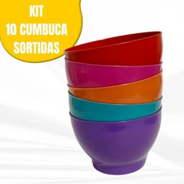 Imagem de Cumbuca Tigela Vasilhas Pote 700ml Kit 10 und Petiscos Caldos Sorvete 