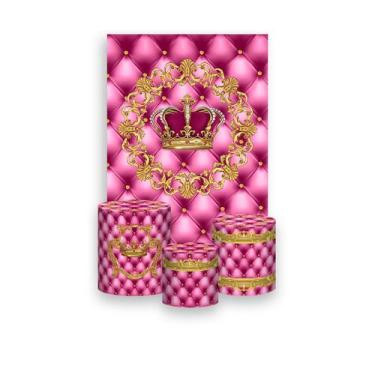 Imagem de Painel De Festa Vertical 1,50 x 2,20 + Trio De Capas Cilindro - Realez