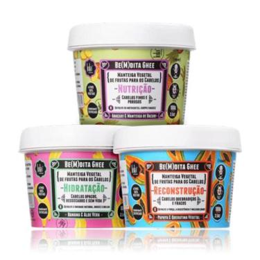 Imagem de Kit Lola Cosmetics Cronograma Capilar Be(m) dita Ghee 3x100g