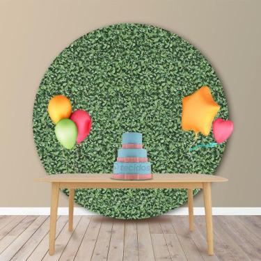 Imagem de Painel Redondo em Jacquard Estampado Muro Inglês