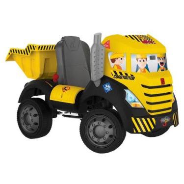 Imagem de Caminhão Bandeirante Brutus Construtor Pedal Buzina, Amarelo, Preto