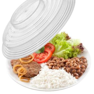 Imagem de Tampa Protetora de Alimentos Microondas Prato Cozinha  - hOME E mORE
