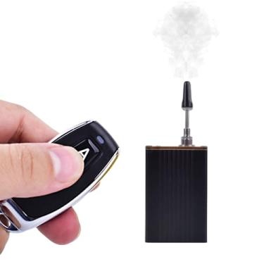 Imagem de Yiduomile Máquina de fumaça de metal, mini máquina de fumaça para fotografia, festas e criação de atmosfera - Gerador de neblina durável e portátil (metal preto)