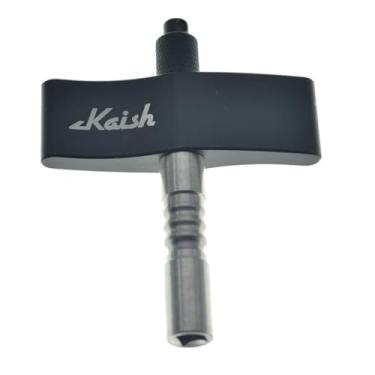 Imagem de KAISH Chave de afinação de bateria universal preta com haste de aço para bateria acústica/eletrônica. Estilo T