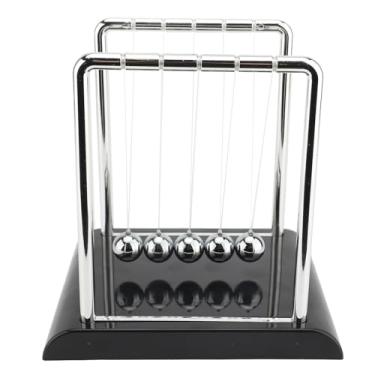 Imagem de Pêndulo de berço de Newtons grande com 5 bolas, Berço de Newtons de mesa, bola de equilíbrio, brinquedo de mesa de física científica para Casa Escritório Escrivaninha Decoração
