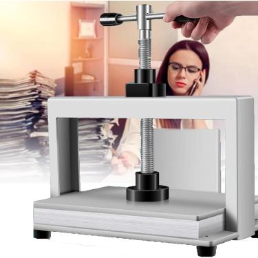 Imagem de A4/A3 prensa de papel manual, máquina de encadernação, máquina de achatamento de papéis para acabamento e achatamento de arquivos financeiros pedidos expressos carimbos moeda de papel, A3