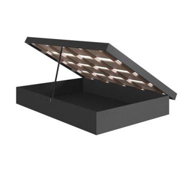 Imagem de Cama Casal Box Baú 140 Bogotá Grafite - Art in Móveis