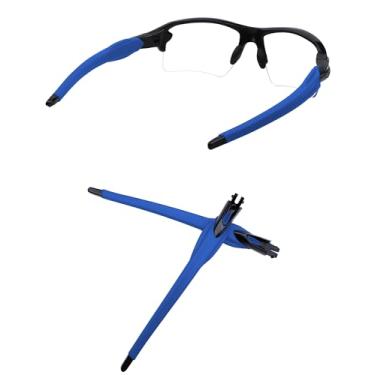 Imagem de MYCOURAG Hastes de substituição e pernas compatíveis com óculos de sol Oakley Flak 2.0/ Flak 2.0 XL - Preto - Azul