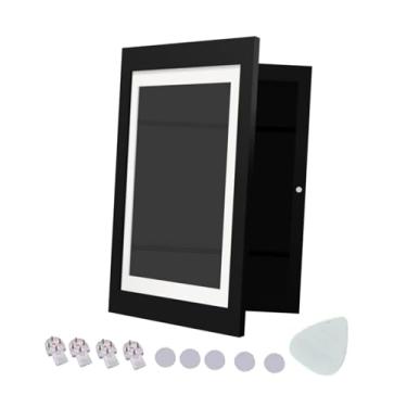 Imagem de IEUDNS 27x39cm 8k Artamento infantil Frame Frame com um painel de acrílico Acessório versátil para montagem de parede de uso horizontal ou vertical, Moldura Preta