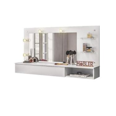 Imagem de Penteadeira Camarim Suspensa Com Luz no Espelho Visivel - Mobler, Bran