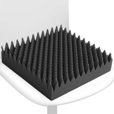 Imagem de Geiserailie 1 almofada de espuma de ovo para cadeira de ovo para aliviar as costas, almofada de assento de espuma, acessórios de cadeira para escritório, cadeira de rodas, carro (cinza escuro)