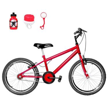 Imagem de Bicicleta Aro 20 Aero + Kit Passeio Vermelha E Preta