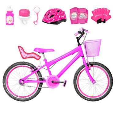 Imagem de Bicicleta Infantil Aro 20 Aero + Kit Premium Cor Pink