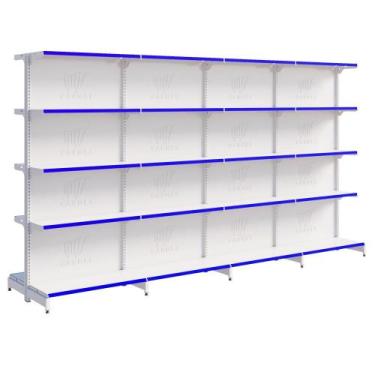 Imagem de Prateleira Gondola Fit 40 Centro 1 Inicial e 3 Continuações 1,70m Loja