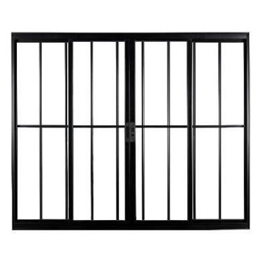 Imagem de Janela 4 Folhas Com Grade Linha 18 - Prover Esquadrias, 120x100, Branc