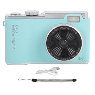 Imagem de Câmera digital 4K 64MP HD 2,4 polegadas IPS Screen 16x Câmera de viagem compacta de zoom digital com microfone embutido para adolescentes iniciantes (Sem cartão de memória)