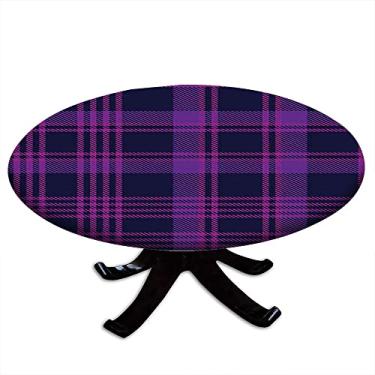 Imagem de Cortina com isolamento xadrez, padrão roxo ombré, texturizado, sem costura, cortinas blackout com absorção de som para decoração de sala de jantar/festa, L 132 x C 137 cm