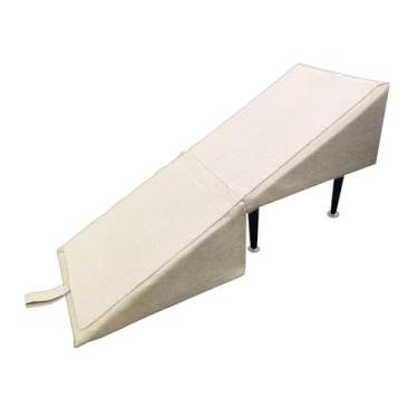 Imagem de IEUDNS Escada para cães de estimação, apoio para os pés, banco confortável, sofá-cama dobrável, escada para cães, gatos feridos, cama alta, Linho Cáqui