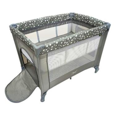 Imagem de Berço Portátil Infantil Cercado Desmontável Lune Maxi Baby, Cinza