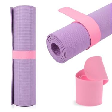 Imagem de APLZGMG Yoga Mat Strap, One Snap Yoga Mat Slap Band for Keep Mats Tightly Rolled, Elastic One Snap Straps Band Fits Most Size Workout, Exercise, and Pilates Mats(20" L x 2" W)
